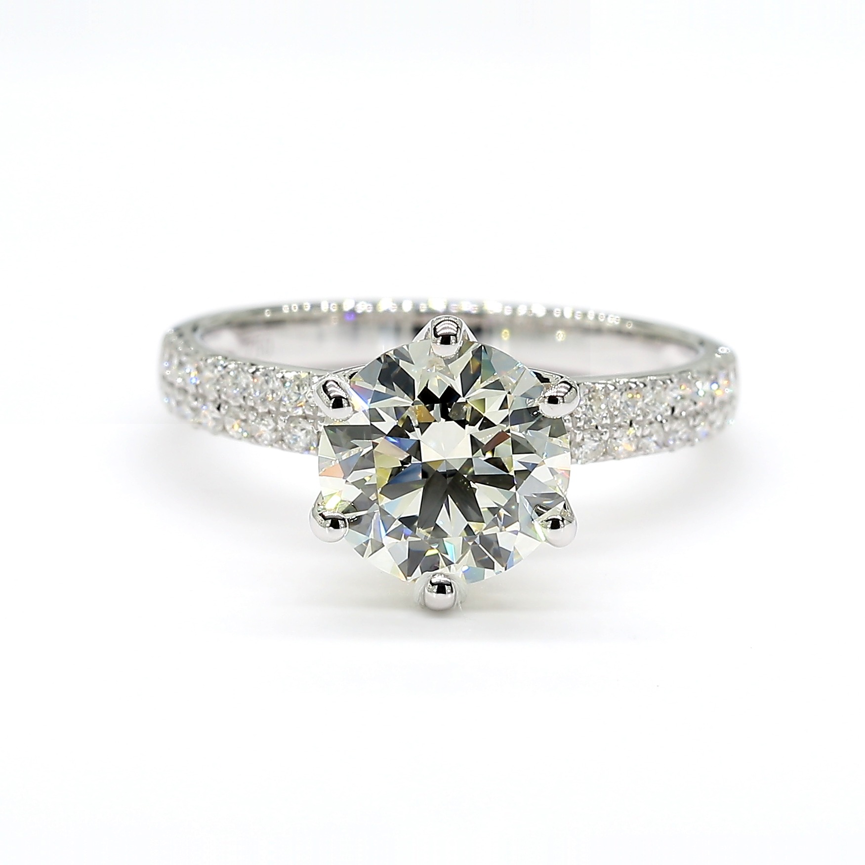 The Lumina - Three stone diamond engagement ring